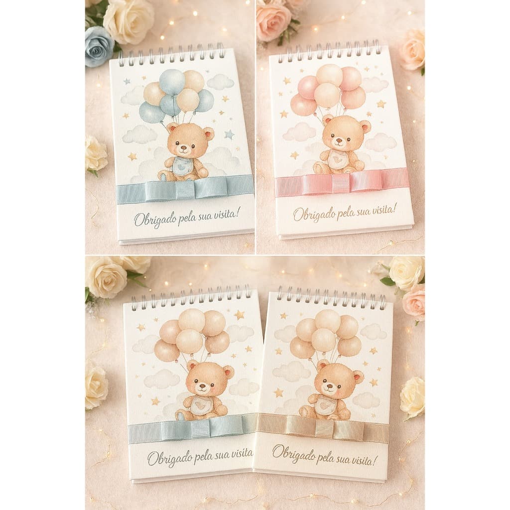 Bloquinho Personalizado A6 – Lembrancinha de Maternidade e Presente para Bebê 🎀