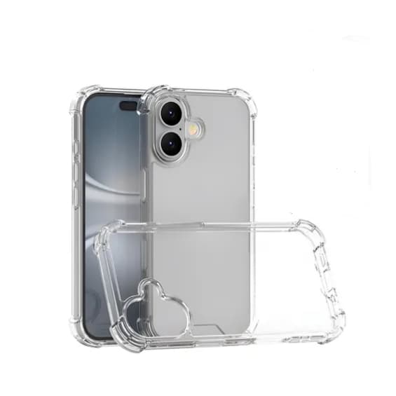 Capa de Silicone Transparente Antiqueda para Iphone 17, Iphone 17 Air, Iphone 17 Pro, Iphone 17 Pro Max