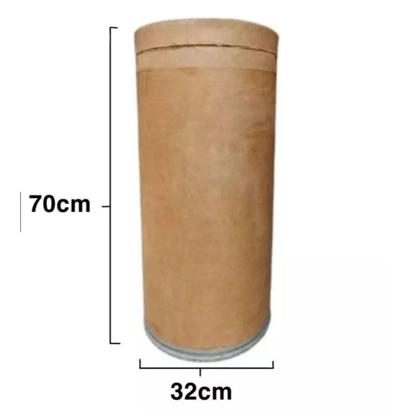 Barrica De Papelão Comporta 50 Kg Vazia Com Tampa  pardo Barrica de Papelão Vazia Tampa Embalagens