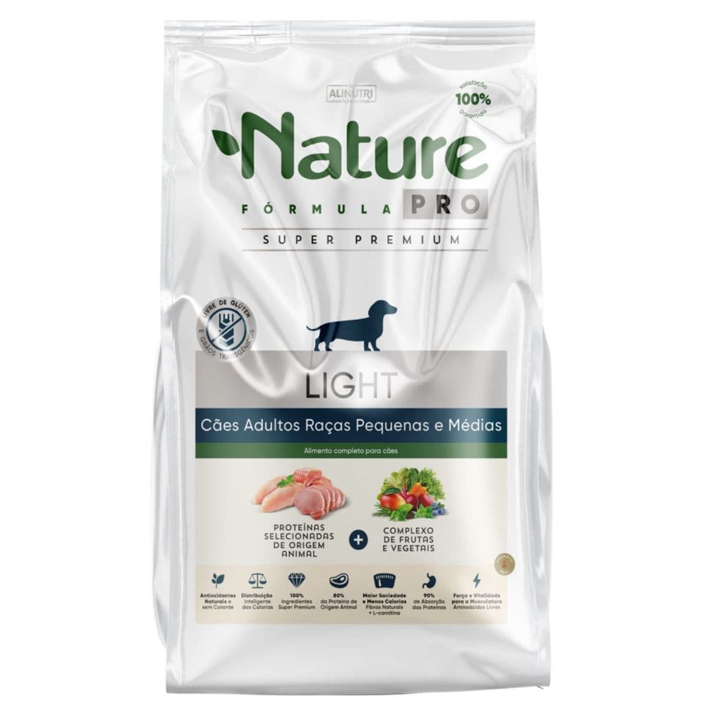 Ração Nature Fórmula PRO LIGHT 2,5kg cães Adultos Raças Pequenas e Médias
