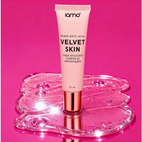 Primer Facial Matte Velvet Skin Iamo - Toque Aveludado, Suaviza as Imperfeições