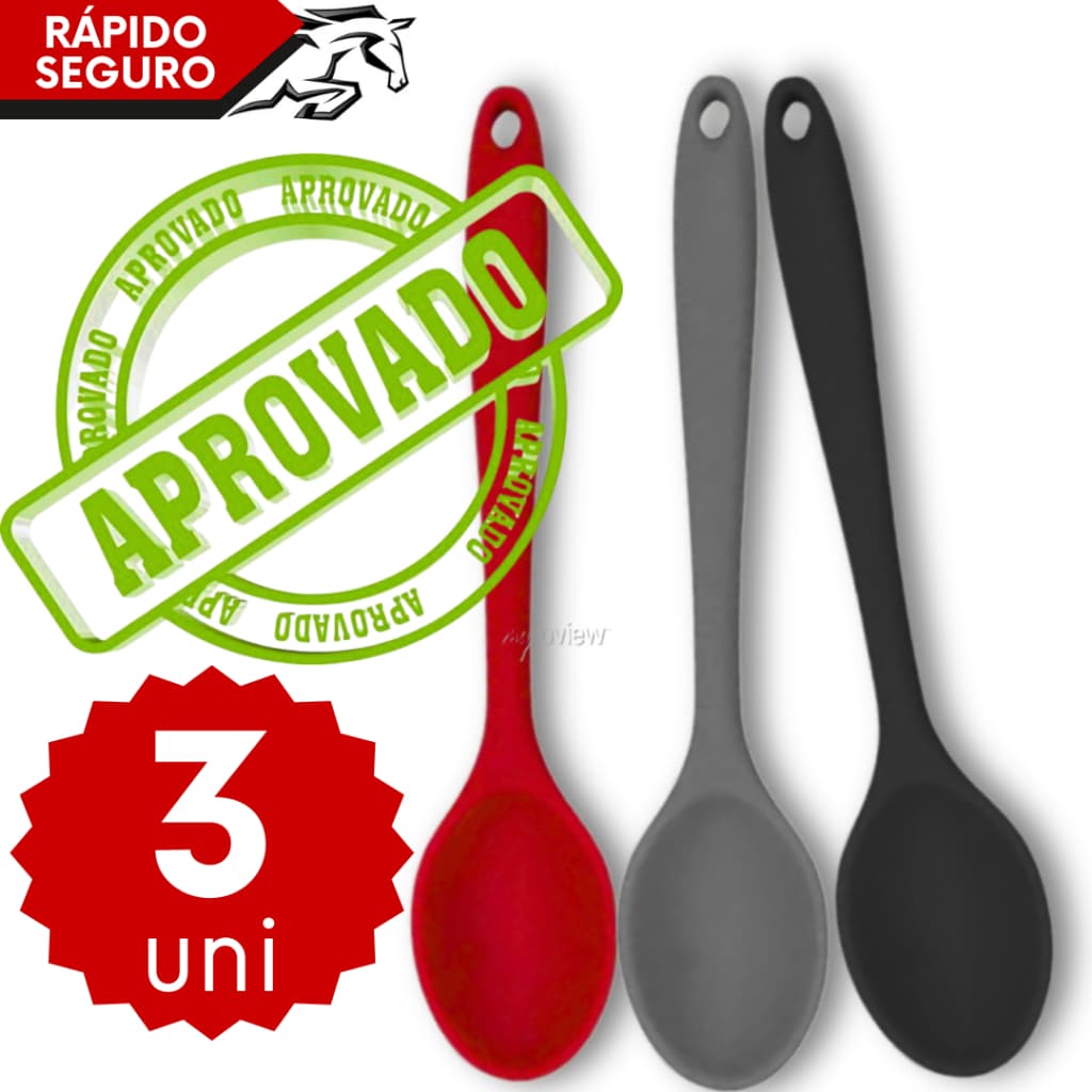 Colher Silicone para Servir Arroz Creme Purê Refogar de Cozinha
