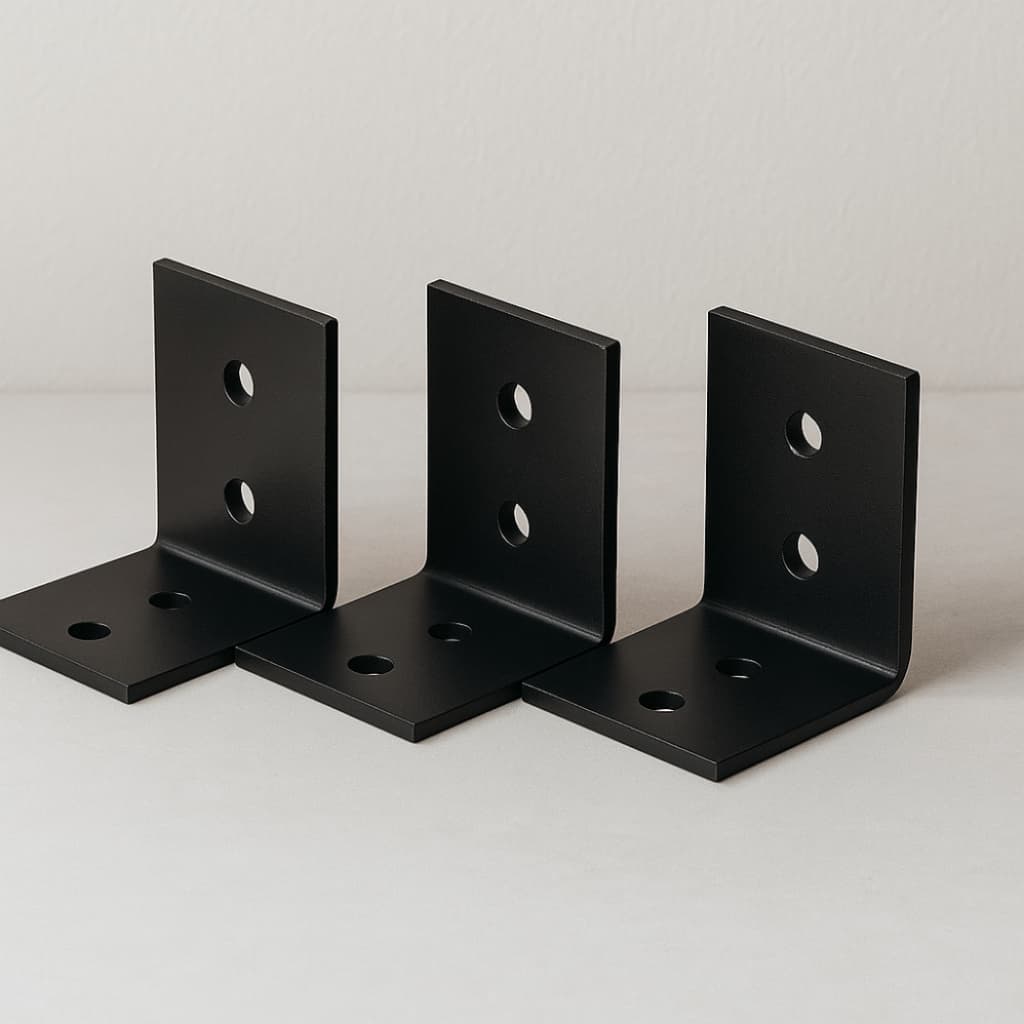6 Cantoneiras de Aço 6x6x5 cm Reforçada Travar Madeiramento Viga Pergolado Estruturas