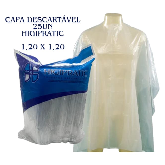 Capa descartável para química e corte Higipratic - 25 unidades