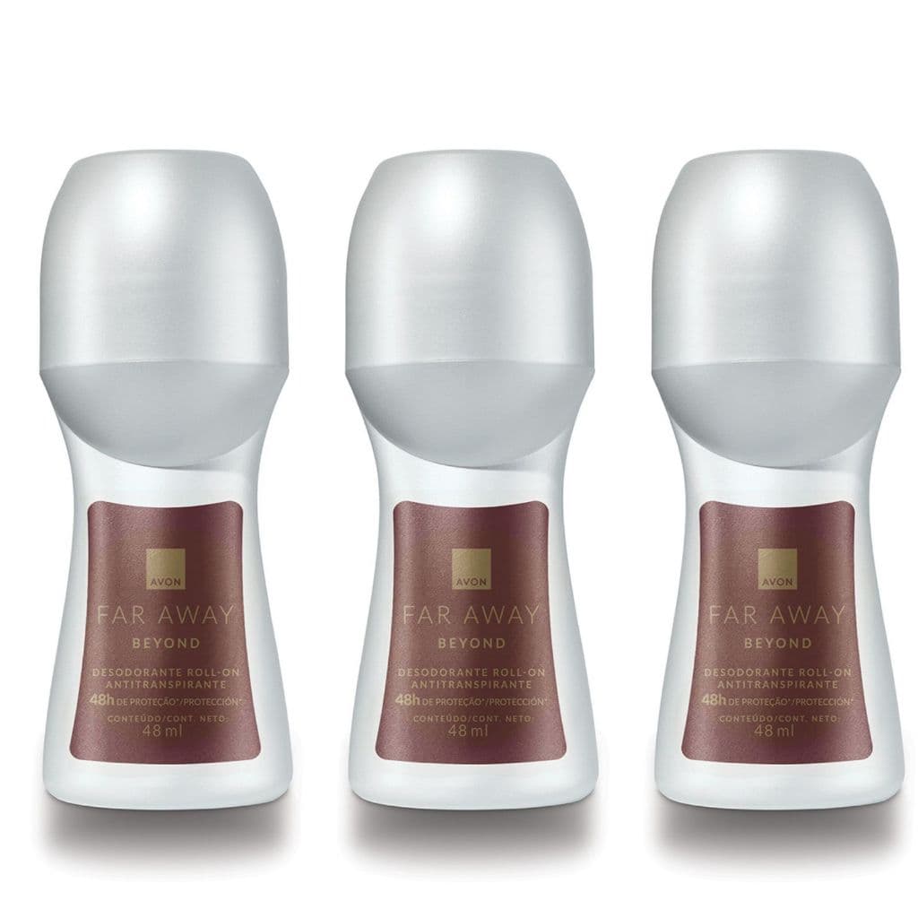 Kit com 3 Roll-on Far Away Beyond 48 ml cada- PRODUTO ORIGINAL