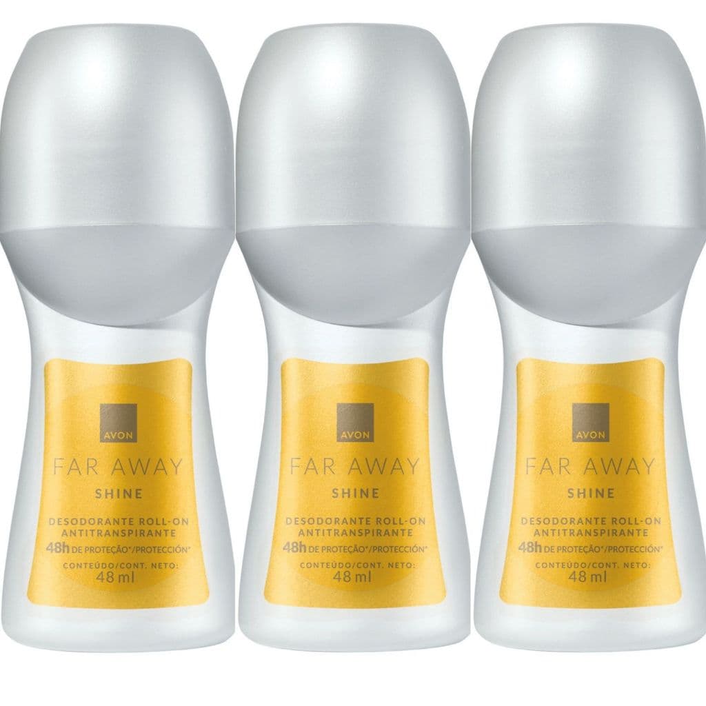 Kit com 3 Roll-on Far Away Shine 48 ml cada- PRODUTO ORIGINAL