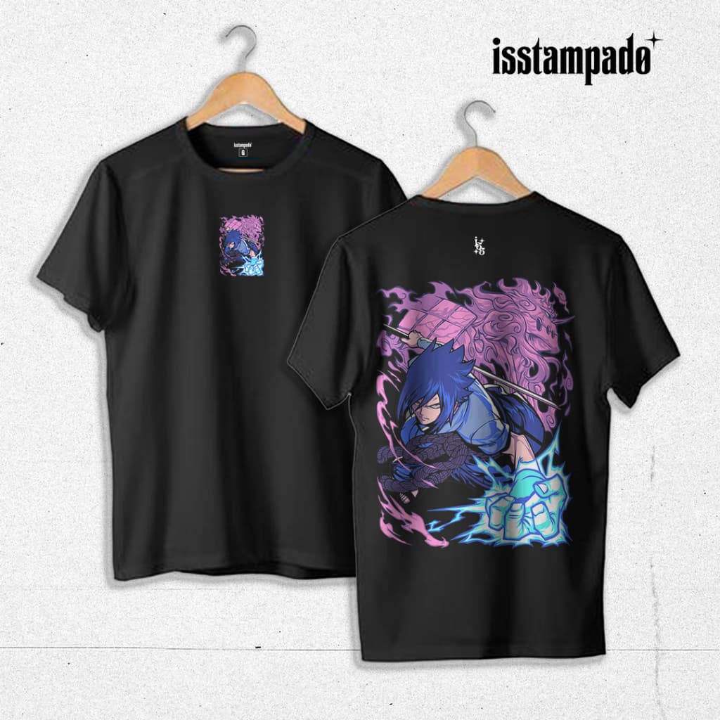 Camiseta Sasuke Uchiha Naruto Anime Estampa Exclusiva Varias Cores Tshirt Casual Streetwear Geek Otaku