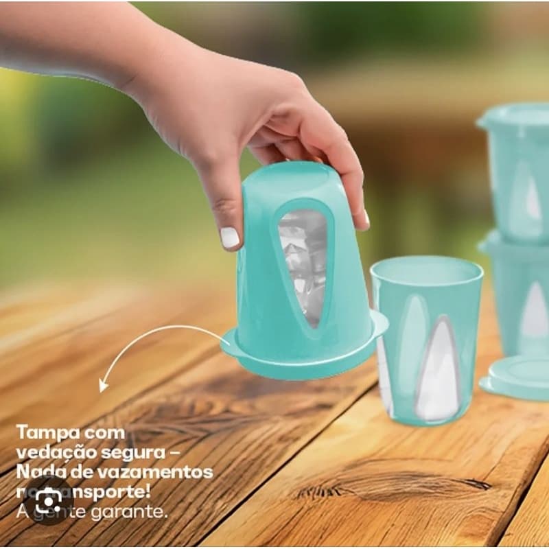 TUPPERWARE COPO OUTDOOR VERDE MINT 300 ML VOM TAMPA