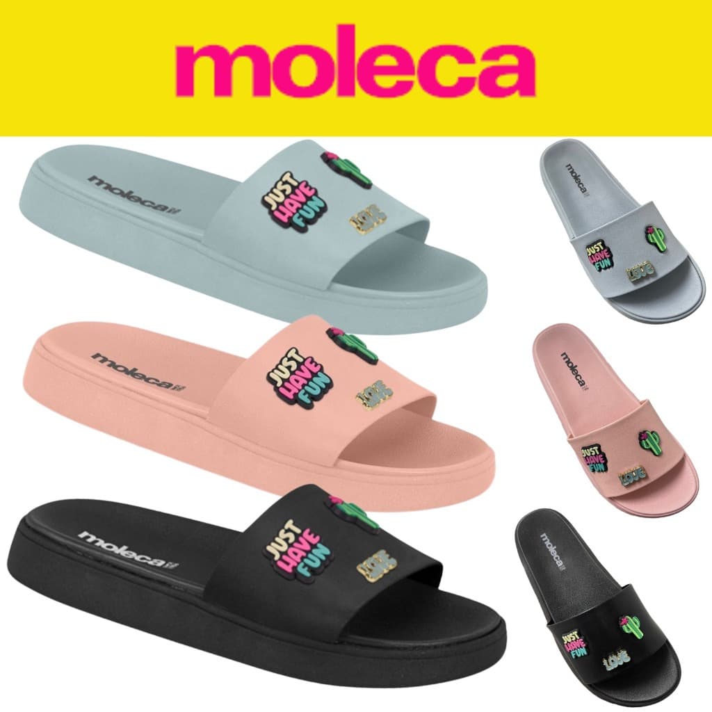 Papete Moleca Original Chinelo Slide Tamanco Com Pins Acessorios Emoji Verão Lancamento 2026