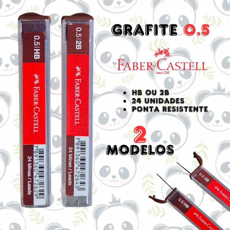 Grafite 0.5 mm HB ou 2B com 24 Minas | Faber Castell