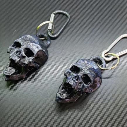Conjunto de 5 Chaveiros de Caveira Gritando - Decoração Casa Chave Chaveiro Macabro 3D