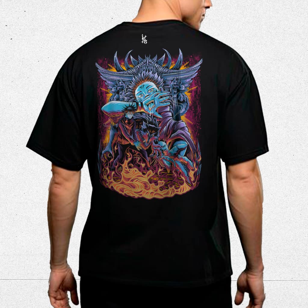Camiseta Sukuna Jujutsu Kaisen Anime Estampada Casual Streetwear Geek Otaku