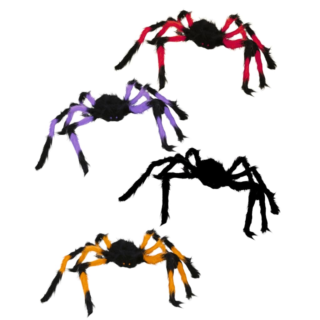 Aranha peluda 75cm Grande Decoração Festa Halloween Dia Das Bruxas Preta Roxa Laranja Vermelha