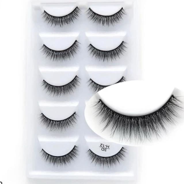 5 Pares De Cílios Postiços Natural Mink Make Maquiagem Cilios Postiço H11 H13 H14 E06 E08 H10 H-13