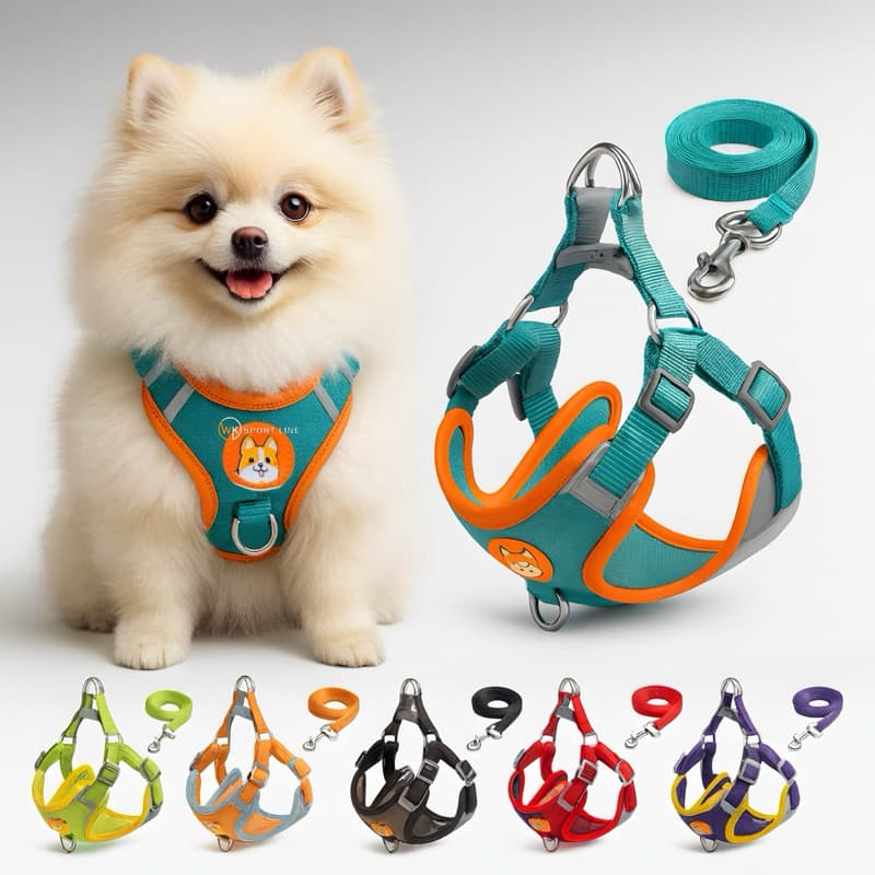 Peitoral Coleira Gato / Cachorro , Conjunto De Guia + Coleira Colete Para Pet Pequenos E Médios porte Qualidade Premium