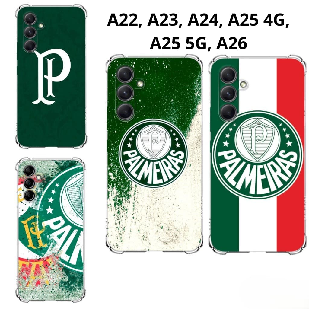 A22, A23, A24, A25 4G, A25 5G, A26 Capa Inspirada no Verdão Alviverde Capinha CaseTPU Time Palmeiras