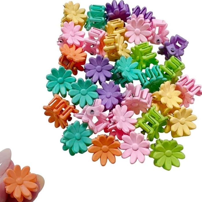 Kit Com 50/100 Mini Prendedores Presilhas Piranhas De Cabelo Colorida Menina Infantil