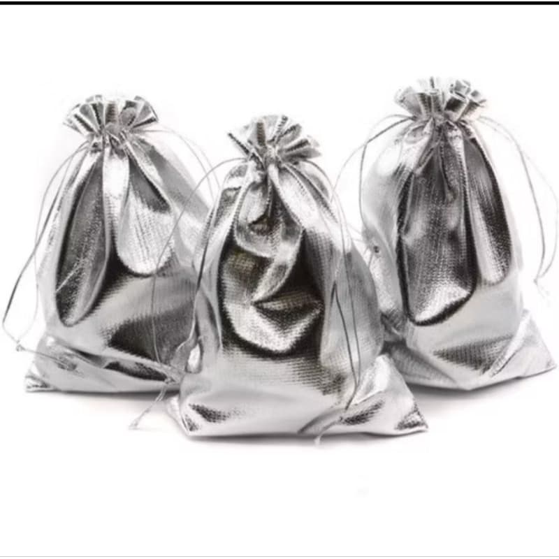 Saco Organza Prata Lami Tamanho 10x12 Com 50 Unidades. Entregar Rápida.