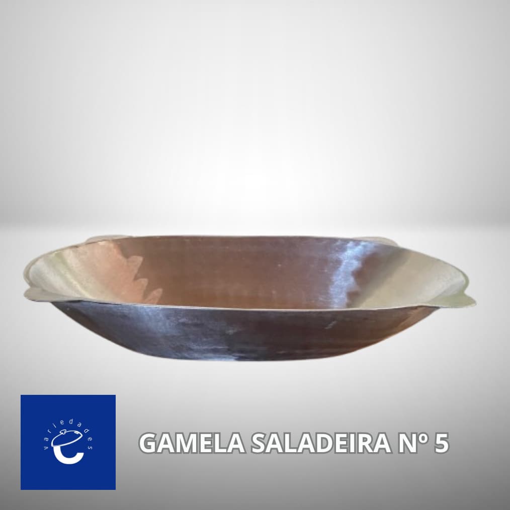 Gamela SALADEIRA Nº5 - 12 litros - Alumínio Fundido Batido bem polido - Gamela Artesanal 5