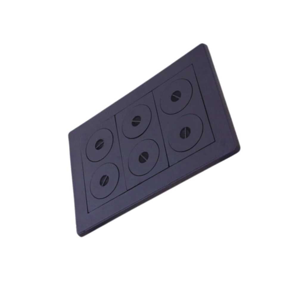 Chapa de Ferro para Fogão a Lenha – Resistente e Durável - ECÔNOMICA 6 FUROS 44cm x 64cm Sítio, Fazenda, Casa, Camping