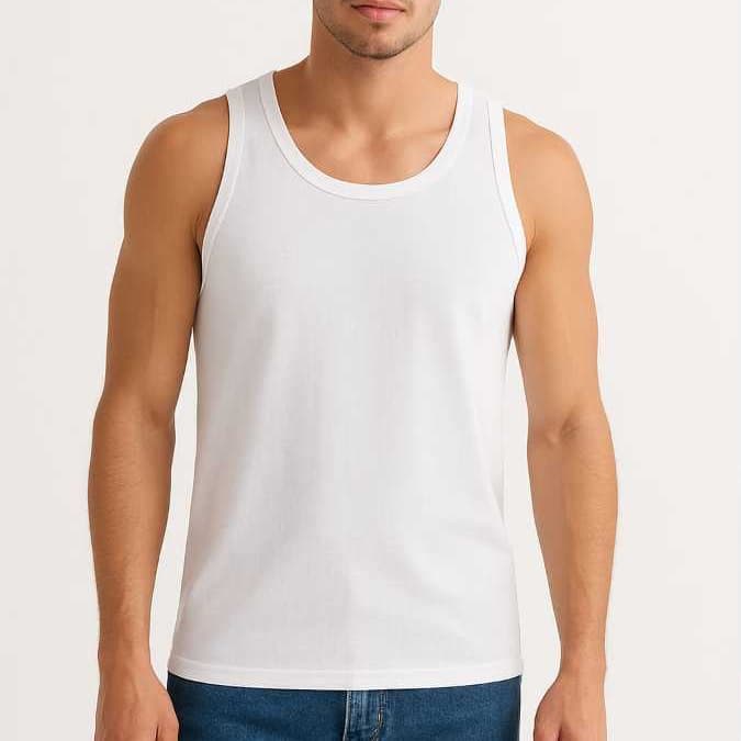 CAMISETA REGATA MASCULINA 100% ALGODÃO BÁSICA LISA BLUSA PRETA E BRANCA UNISEX