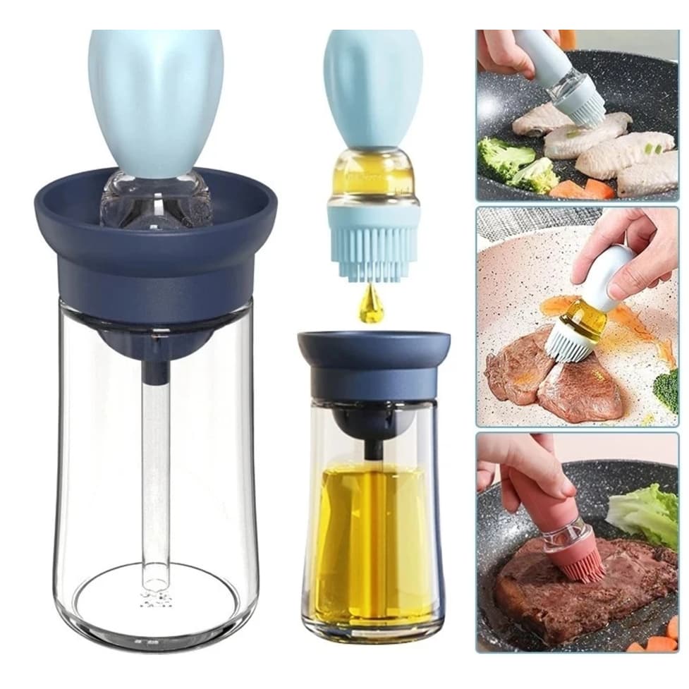 Porta azeite Dispenser Oleo Azeite Vinagre Com Pincel Culinário De Silicone COR ALEATORIA