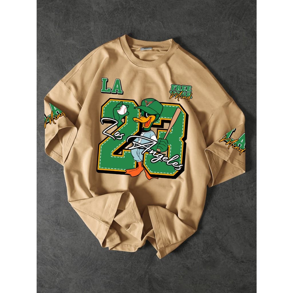 Camiseta Oversized Masculina Streetwear com Estampa Treino Academia Camiseta Larga Esportiva pato