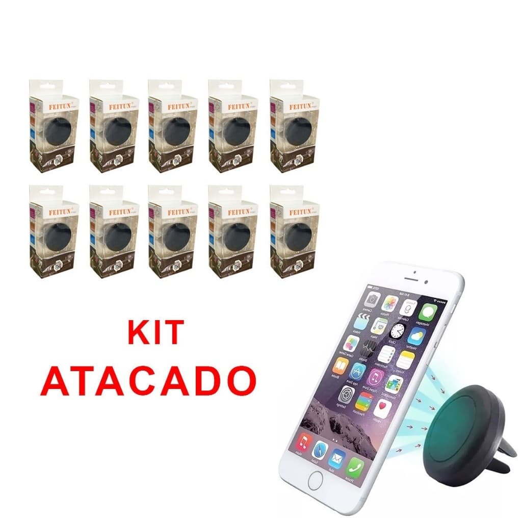 Suporte Veicular Magnético Para Celular Carro Ventilação De Ar Universal Tablet iPhone Samsung