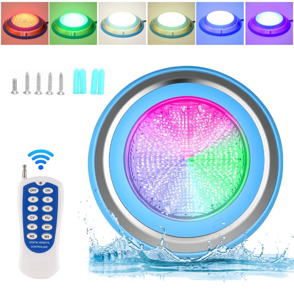 Iluminação LED para Piscina 36W Aço Inox Resistente & Uniforme