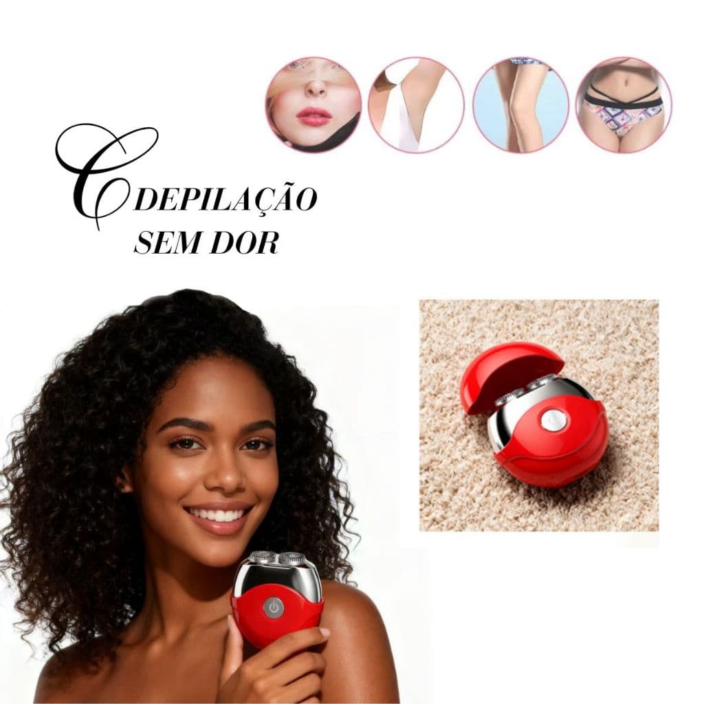 Portátil depilador eletrico masculino feminino-2 cabeças giratórias Sem dor USB IPX6