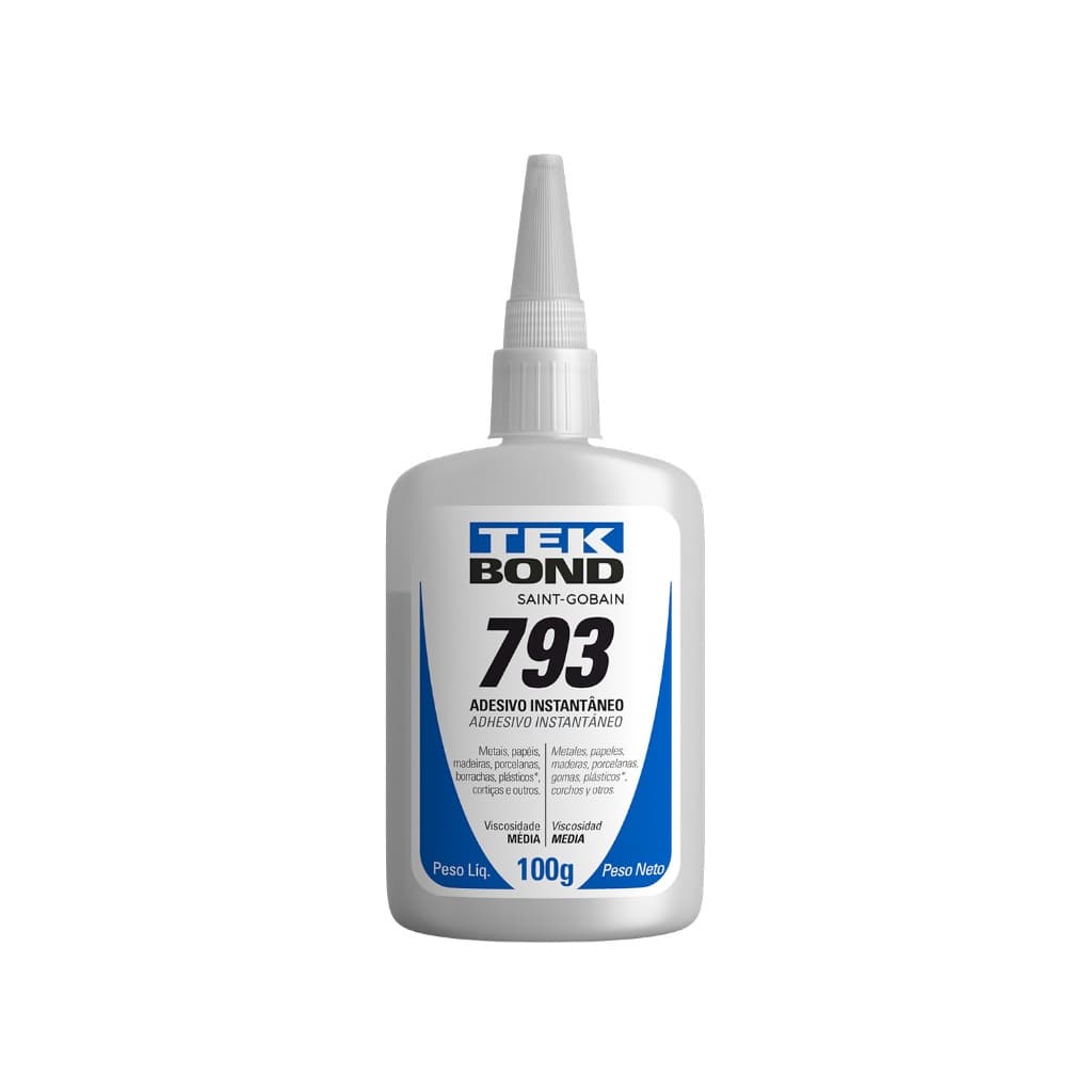 Cola Multiuso Instantânea 793 TekBond Profissional Colagem Rápida
