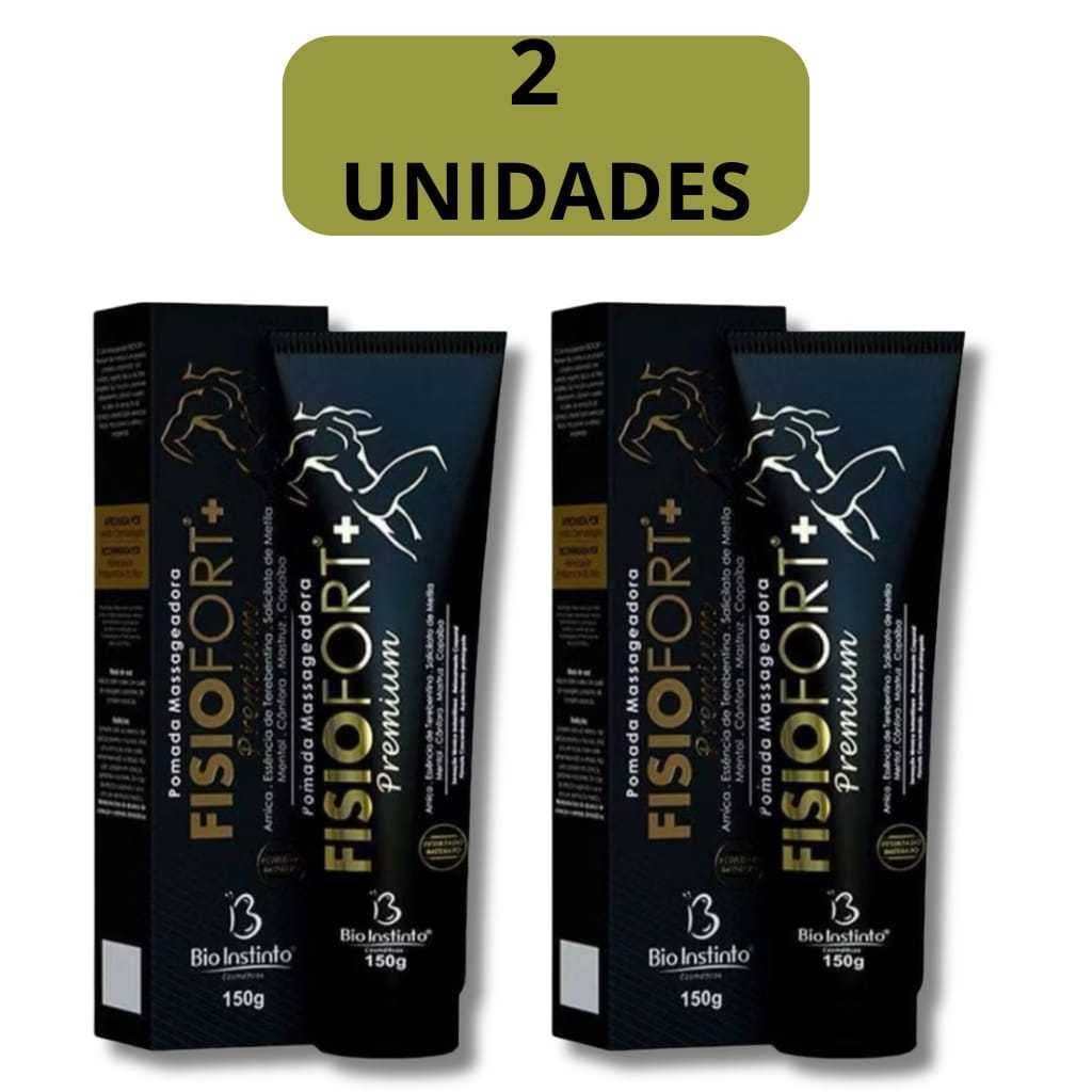 Kit 2 Pomada Fisiofort Premium Bio Instinto 150g
