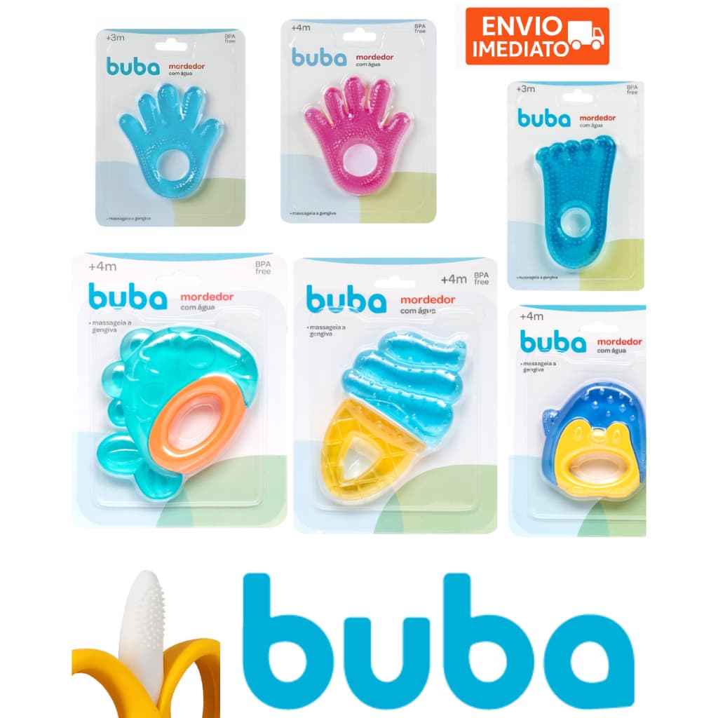 Buba Mordedor Massageador de Agua Gengiva e Dente Bebe Infantil Diversos Mordedores