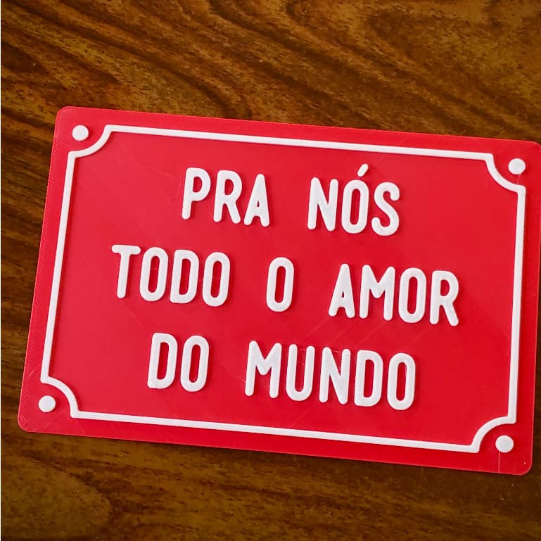 Plaquinha decorativa ÍMÃ de geladeira Todo amor do mundo frases positivas personalizadas cozinha paz