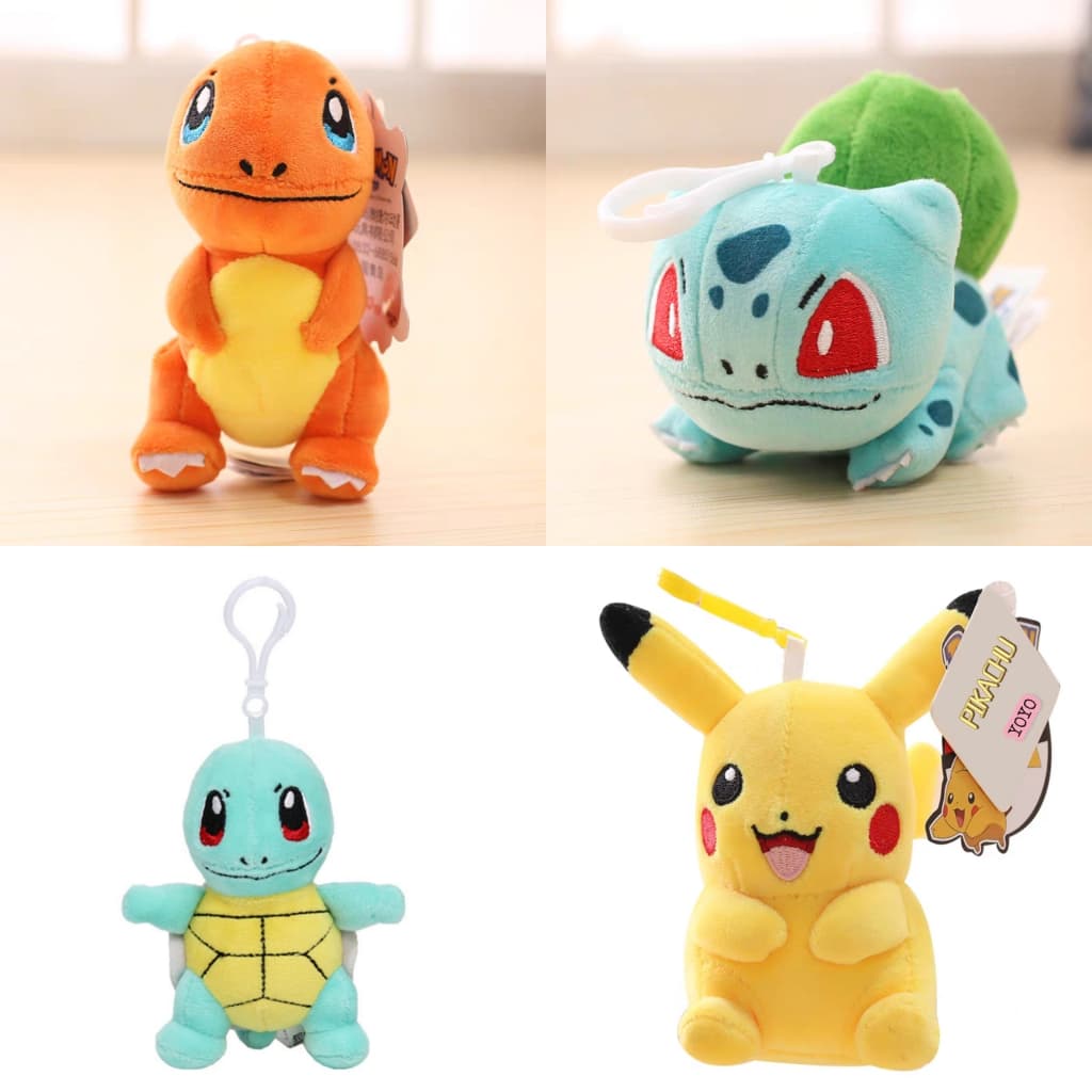 Chaveiro Fofo de Pelúcia Pokémon - Pingente para Bolsa e Chaves