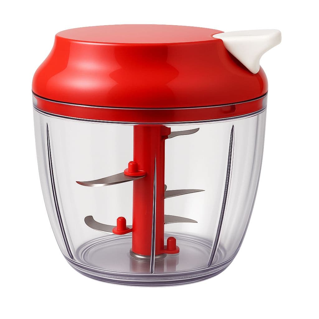 Processador/Triturador Manual de Alimentos Wincy 900ml 5 Lâminas Potentes Inox para Alimentos Legumes Temperos Frutas