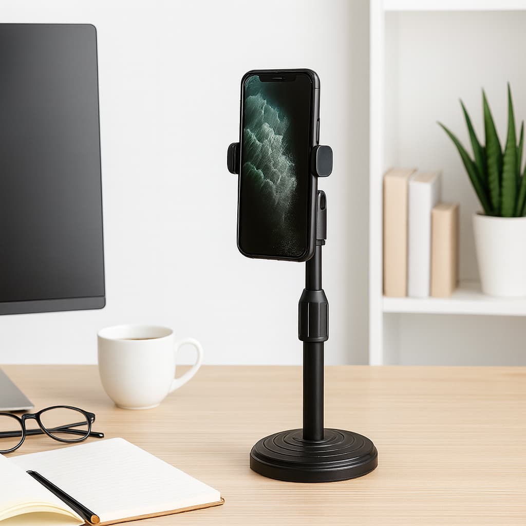Suporte Para Celular De Mesa TikTok Para Com Altura Ajustavel Angulo 360º Universal