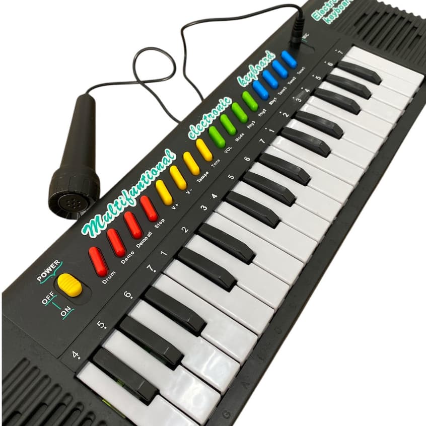 Piano Teclado Musical Infantil 32 Teclas Com Microfone Para Criança