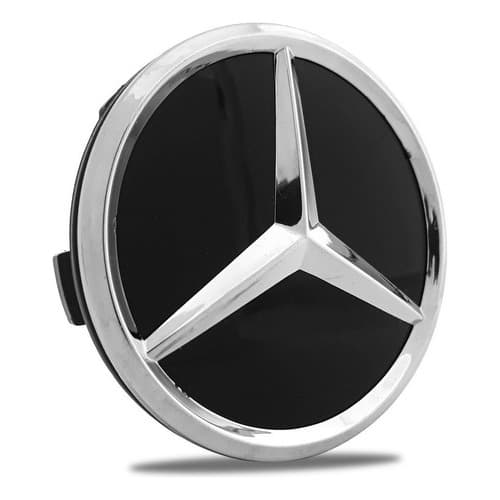 Calota Calotinha Tampa Meio Roda Mercedes Amg 75mm Preta