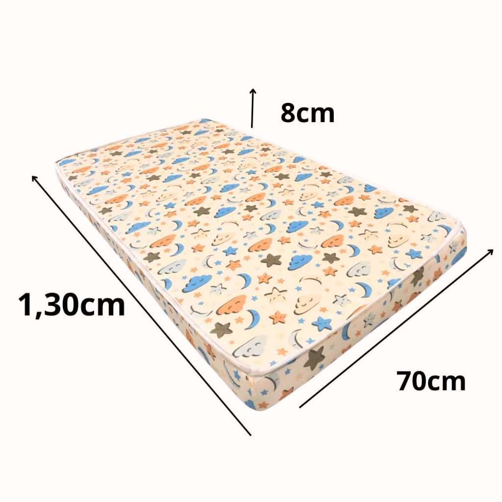 Colchão De Berço 130X70X8 Cm Padrão Americano Cercadinho Chiqueirinho Macio  Espuma D18