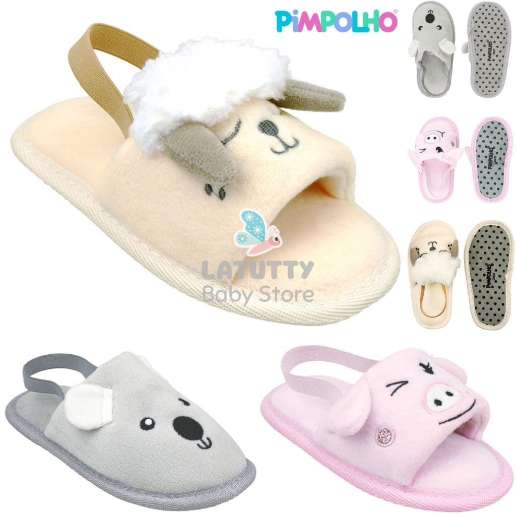 Pantufa Infantil Com Elástico Antiderrapante Modelo Chinelinho Pimpolho Menino Menina Pantufinha