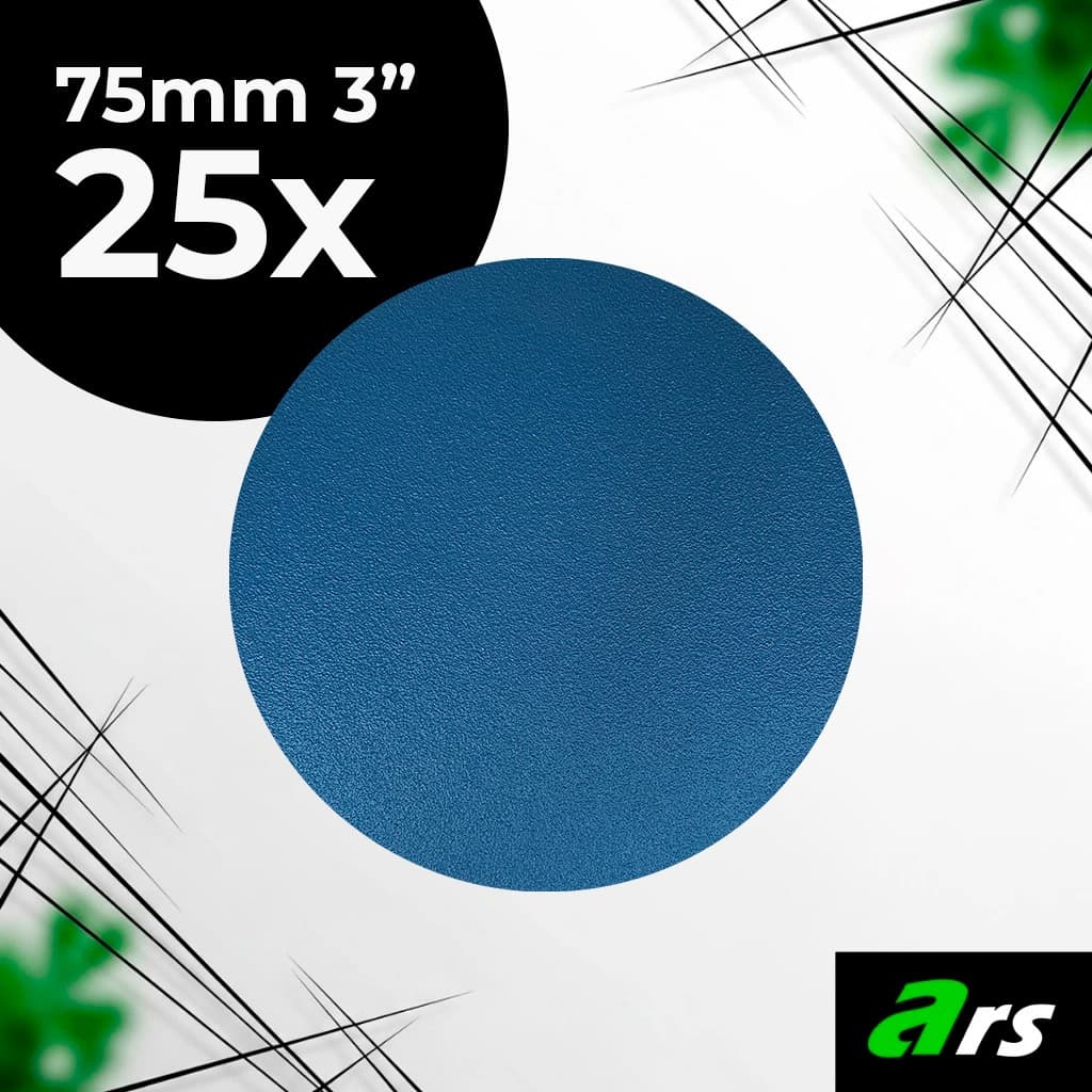 Kit com 25 Discos Lixa hookit com Velcro 3 Polegadas Sem furo 75mm - Lixa Filme use com Água ou Seco