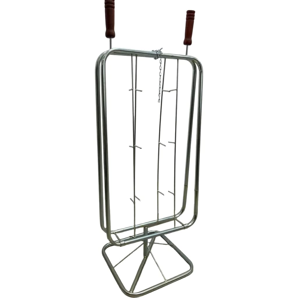 Espeto Para Costela De Chão Giratório Com Base Para 25kg