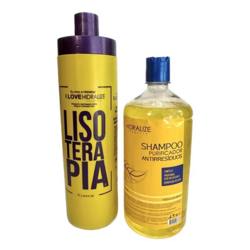 Progressiva Lisoterapia S/ Formol + Shampoo 1l Hidralize