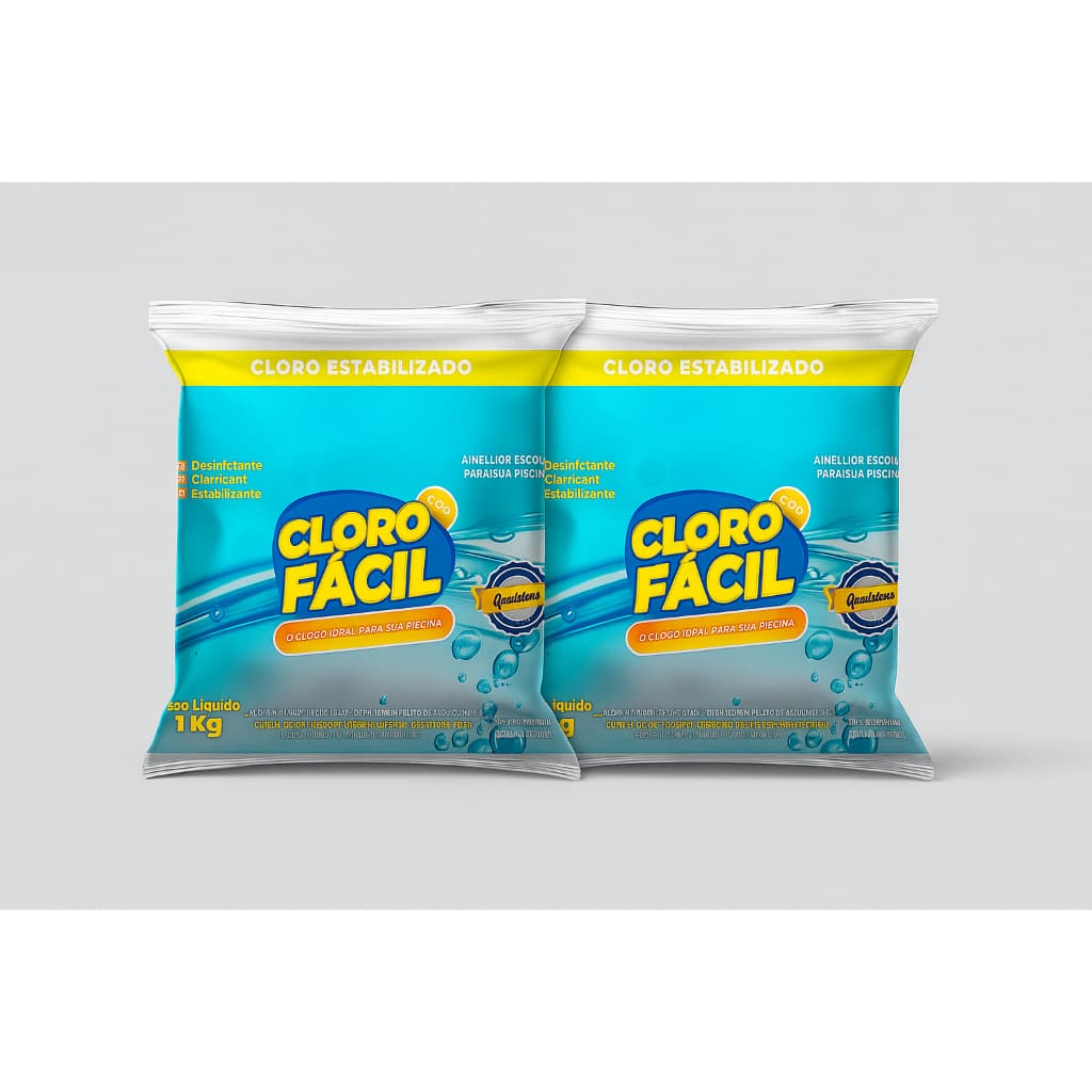 Kit 2 unidades Cloro Fácil 1kg