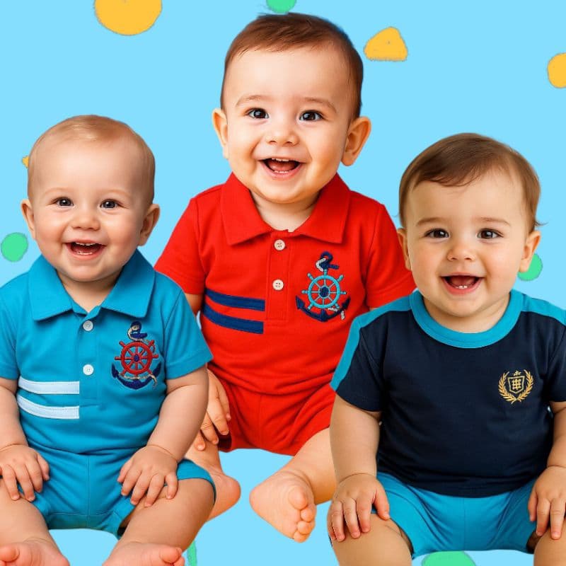 Conjunto Baby Masculino Criança 2 peças Infantil 100% algodão