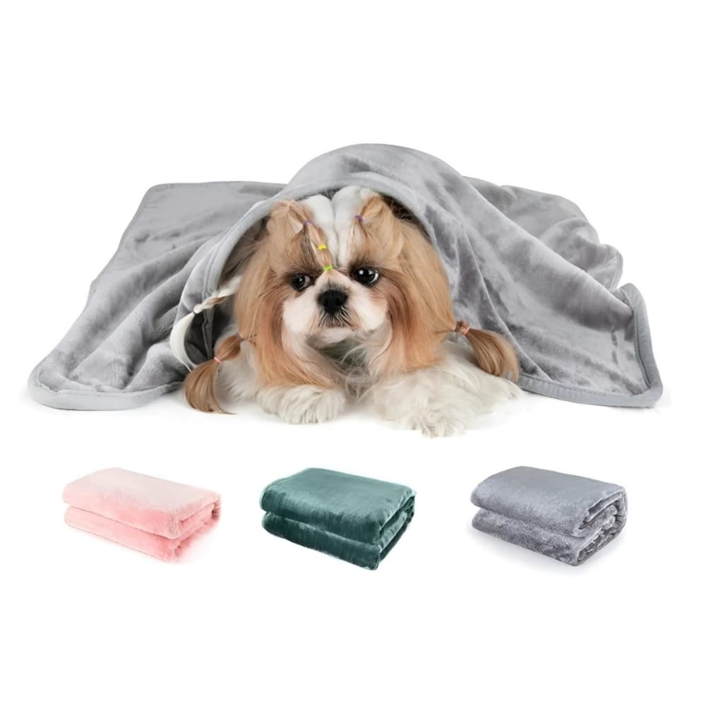 Manta Cobertor Pet Microfibra Cães Gatos Aveludada Fofinha Quentinha 100x80