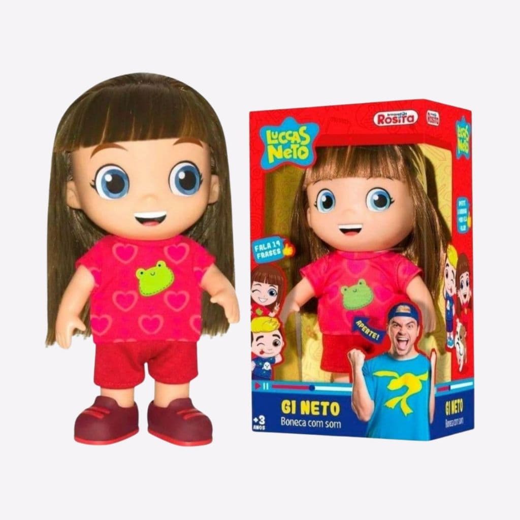 Boneca Giovana Aventureira Gi Neto 27Cm Fala 14 Frases Rosita Dia Das Crianças Envio Imediato