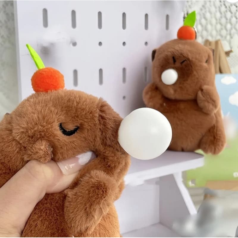 Chaveiro Pelúcia De Capivara Com Bolha / Sortido / Entrega Rápida