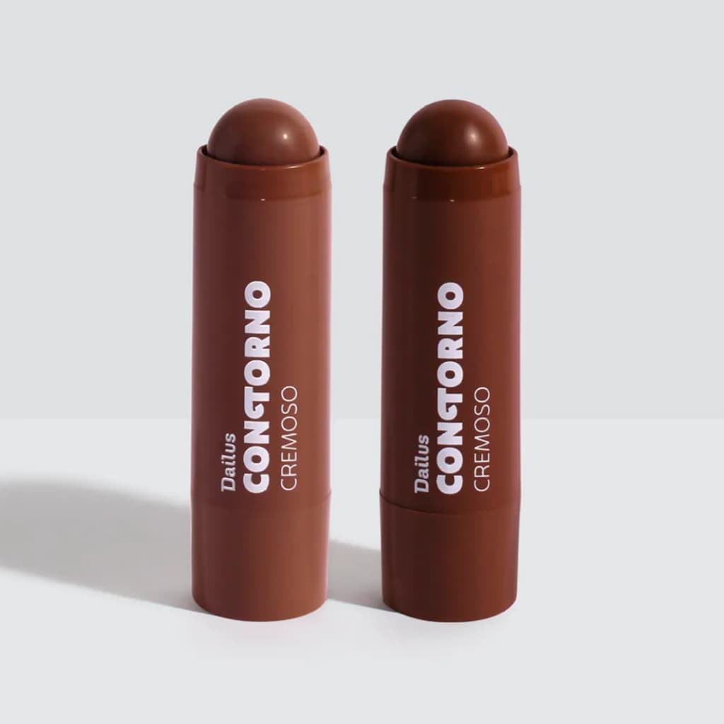 Contorno Em Stick Dailus Cremoso Cor Cacau e Caramelo Vegano 7,5g